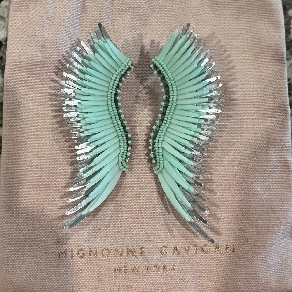 Mignonne Gavigan Aqua and Silver Madeline Earrings